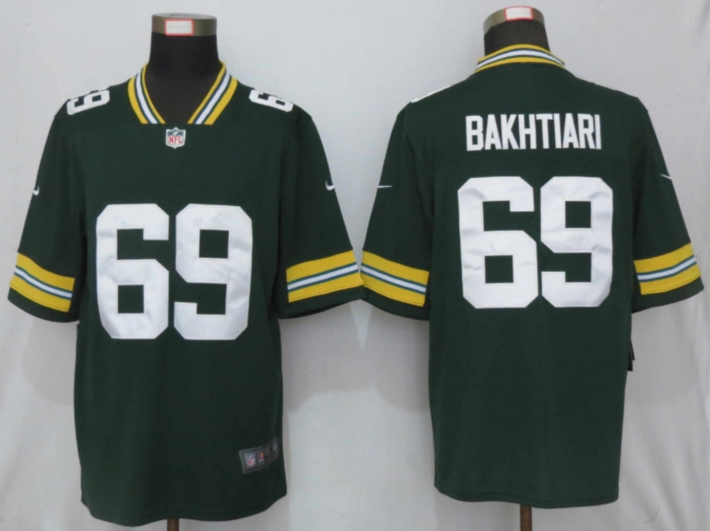 Men Green Bay Packers 69 Bakhtiari Green Nike Vapor Untouchable Limited Playe NFL Jerseys
